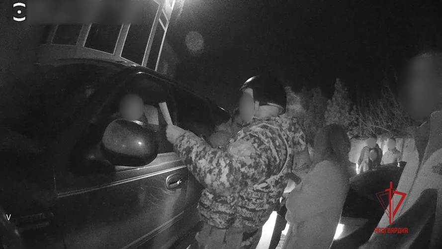В Харцызске росгвардейцы задержали водителя по подозрению в незаконном использовании специального сигнала